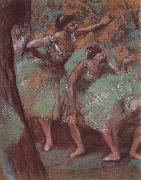 Edgar Degas, ballerina wear green dress